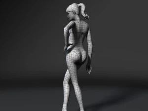 woman in bikini-rigged 3d game character 3D Model