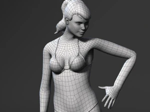 woman in bikini-rigged 3d game character 3D Model