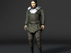 personaggio del gioco 3D truccato da elfo guerriero Modello 3D