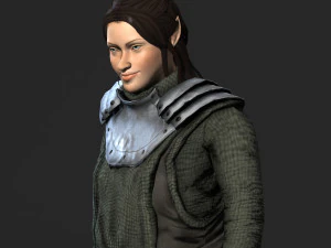 personaggio del gioco 3D truccato da elfo guerriero Modello 3D