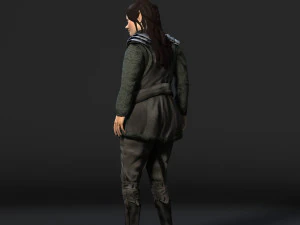 personaggio del gioco 3D truccato da elfo guerriero Modello 3D