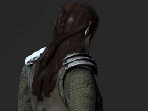 personaggio del gioco 3D truccato da elfo guerriero Modello 3D