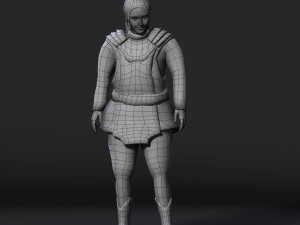 elf warrior-rigged 3d game character Model 3D