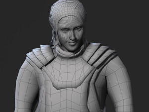 elf warrior-rigged 3d game character Model 3D