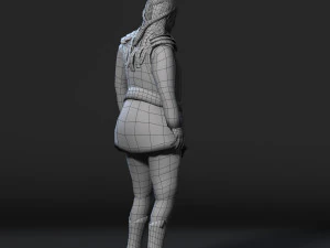 personaggio del gioco 3D truccato da elfo guerriero Modello 3D