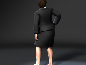 business woman-rigged 3d game character 3D Модель