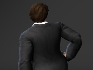 business woman-rigged 3d game character 3D Модель