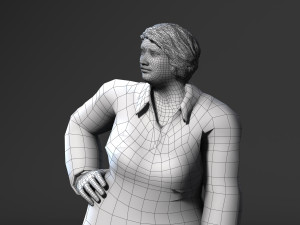business woman-rigged 3d game character 3D Модель