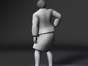 business woman-rigged 3d game character 3D Модель