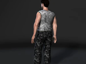 personaje de juego 3d animado musculoso manipulado por un hombre de baja poli Modelo 3D