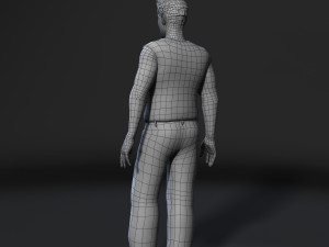 animated muscular man-rigged 3d game character low-poly Modelo 3D