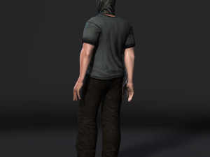 animated gang man-rigged 3d game character low-poly 3D-Modell