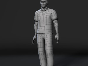 animated gang man-rigged 3d game character low-poly 3D-Modell
