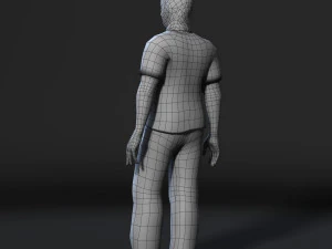 personagem de jogo 3D animado de gangue manipulado por baixo poli Modelo 3D