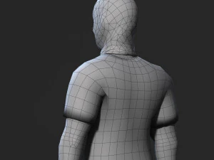 personagem de jogo 3D animado de gangue manipulado por baixo poli Modelo 3D