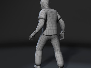 animated gang man-rigged 3d game character low-poly Modèle 3D