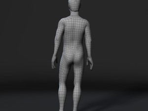 animated naked old man-rigged 3d game character low-poly 3D Модель