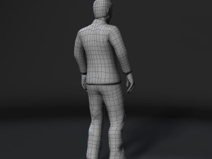 animated old man-rigged 3d game character low-poly 3D मॉडल