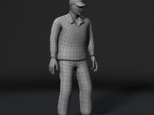 animated soldier man-rigged 3d game character low-poly 3Dモデル