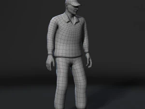 animated soldier man-rigged 3d game character low-poly 3D Model