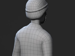 animated soldier woman-rigged 3d game character low-poly 3D 模型