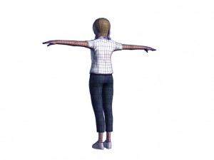 3d animated woman-rigged 3d game character 3D Model