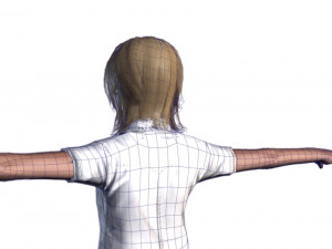 3d animated woman-rigged 3d game character 3D Model