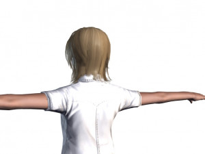 3d animated woman-rigged 3d game character 3D Model