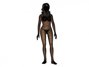woman in bikini rigged game character low-poly model 3D Model
