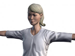 nurse woman-rigged 3d game character 3d mode 3D Model