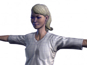 nurse woman-rigged 3d game character 3d mode 3D Модель