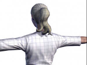 nurse woman-rigged 3d game character 3d mode 3D Модель