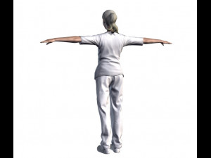 nurse woman-rigged 3d game character 3d mode 3D Модель