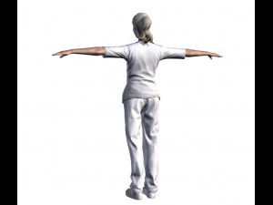 nurse woman-rigged 3d game character 3d mode 3D Model
