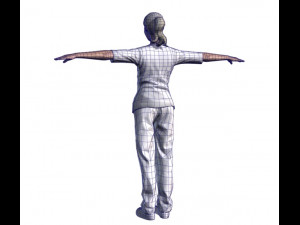 nurse woman-rigged 3d game character 3d mode 3D Модель