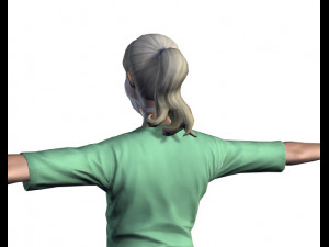 nurse woman-rigged 3d game character 3d mode Modello 3D