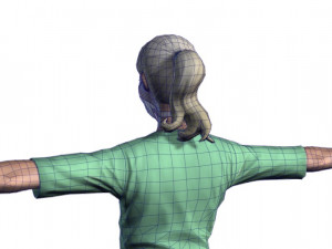 nurse woman-rigged 3d game character 3d mode Modello 3D