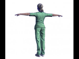 nurse woman-rigged 3d game character 3d mode Modello 3D