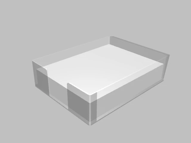 office item - paper organizer tray 3D Model .c4d .max .obj .3ds .fbx .stl .blend