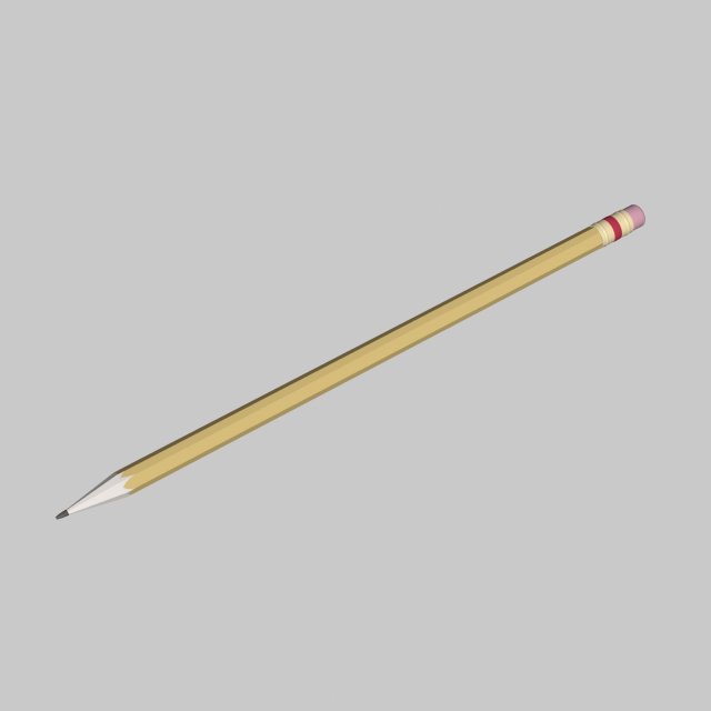 pencil 3D 模型 .c4d .max .obj .3ds .fbx .stl .blend 