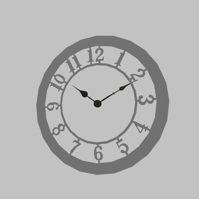 clock 3D Model .c4d .max .obj .3ds .fbx .stl .blend 