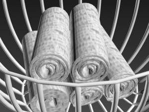 vase with towel Model 3D