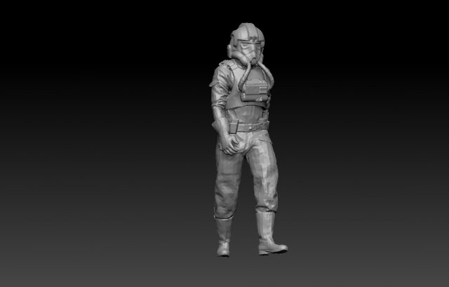 animated soldier- pilot deathtrooper 3D 모델 .c4d .max .obj .3ds .fbx .stl .blend 