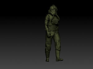 animated soldier- pilot deathtrooper 3D 모델