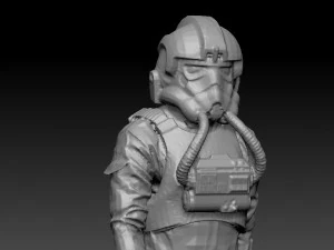 animated soldier- pilot deathtrooper 3D Model