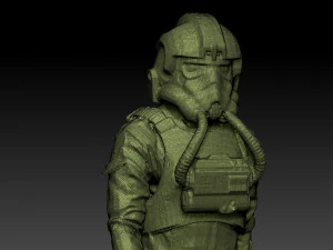 animated soldier- pilot deathtrooper 3D Model