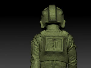 animated soldier- pilot deathtrooper 3D Model