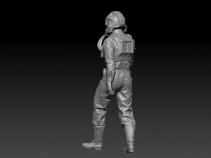 animated soldier- pilot deathtrooper 3D 모델