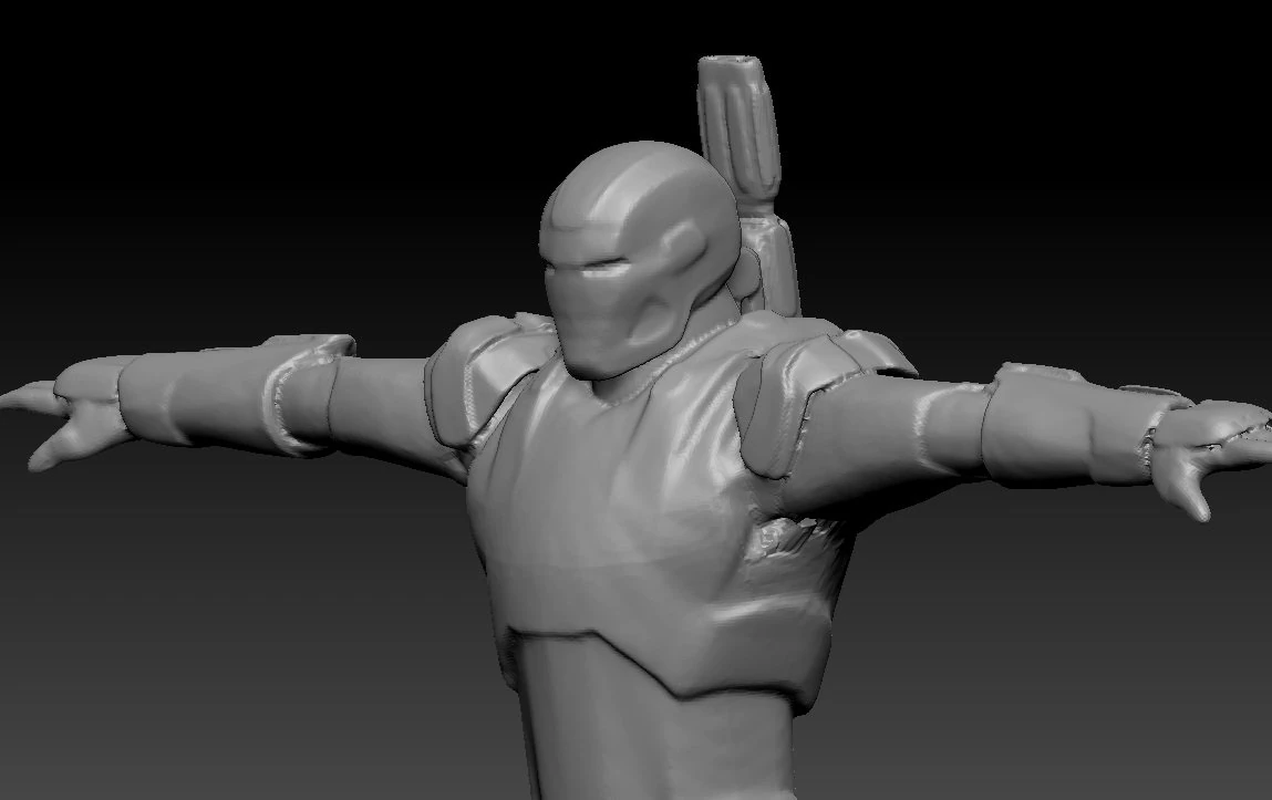 statue war machine 3D Model .c4d .max .obj .3ds .fbx .stl .blend 
