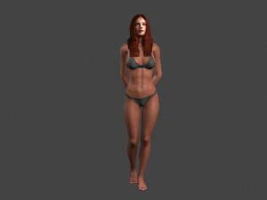 beautiful woman -rigged 3d Model 3D